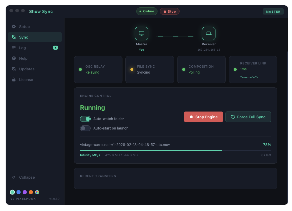 Redundix — Sync Control