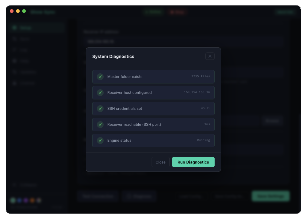Redundix — System Diagnostics