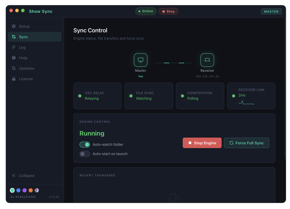 Redundix — Sync Control